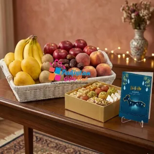 Festive Harvest - Premium 7kg Fruit & Mithai Eid Basket Festive Harvest - Premium 7kg Fruit & Mithai Eid Basket