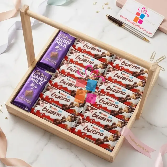 The Choco-Delight Artisan Wooden Basket The Choco-Delight Artisan Wooden Basket