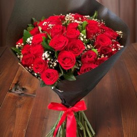 36 red roses bouquet