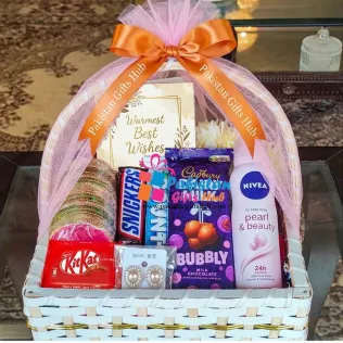 Indulgent Glow & Treat Gift Basket